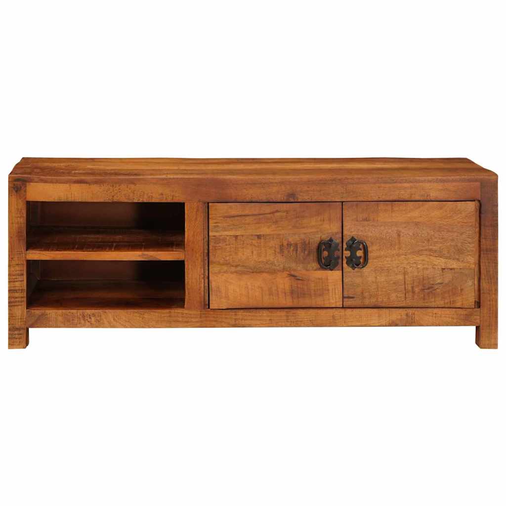 TV-Schränk mit Regal Braun 110 x 30 x 40 cm Massivholz Mango