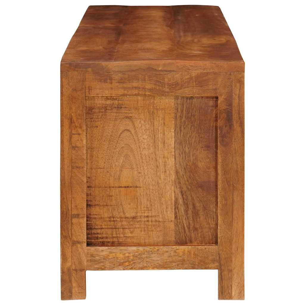 TV-Schränk mit Regal Braun 110 x 30 x 40 cm Massivholz Mango