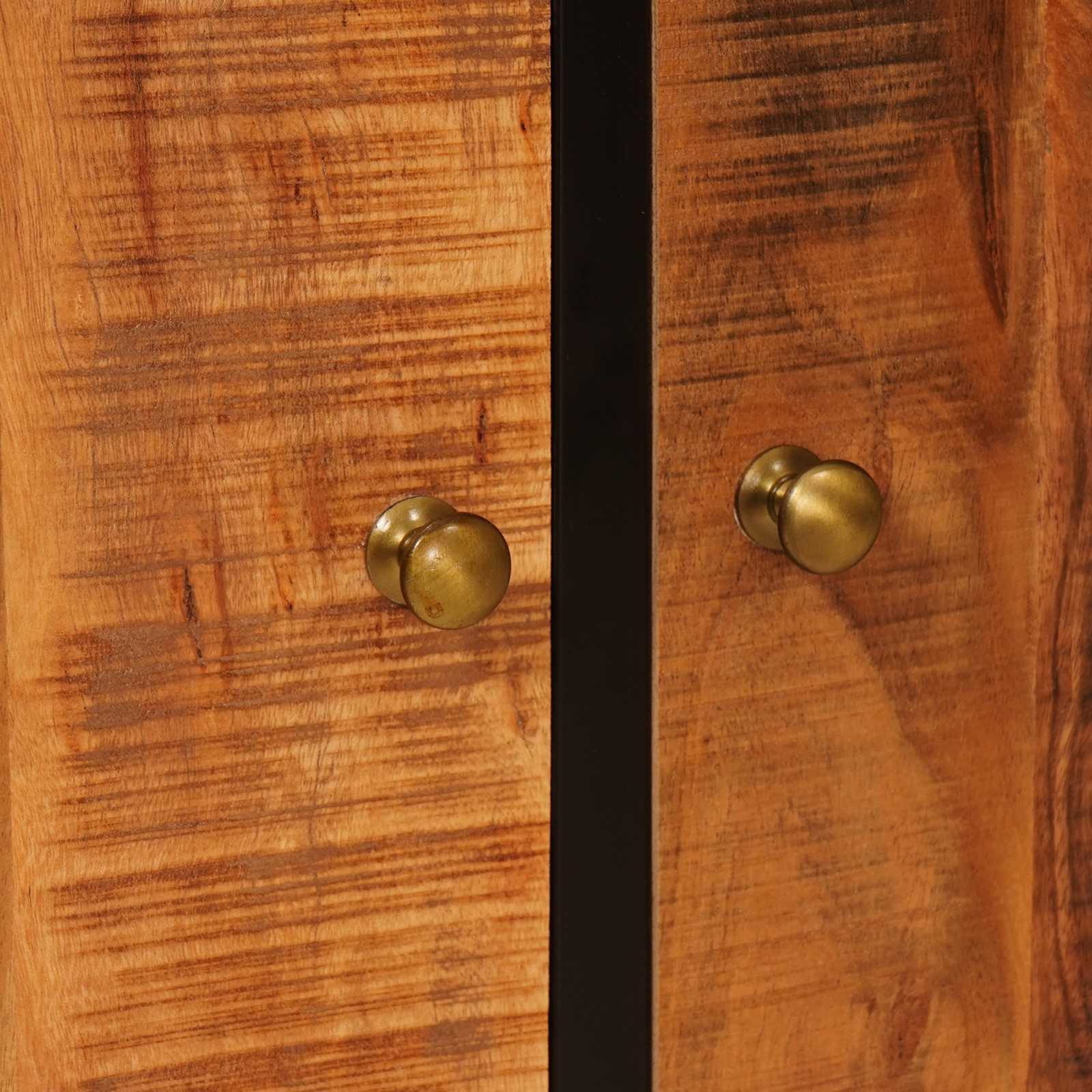 Sideboard mit Tür Beta Natur 70 x 30 x 75 cm Massives Akazienholz