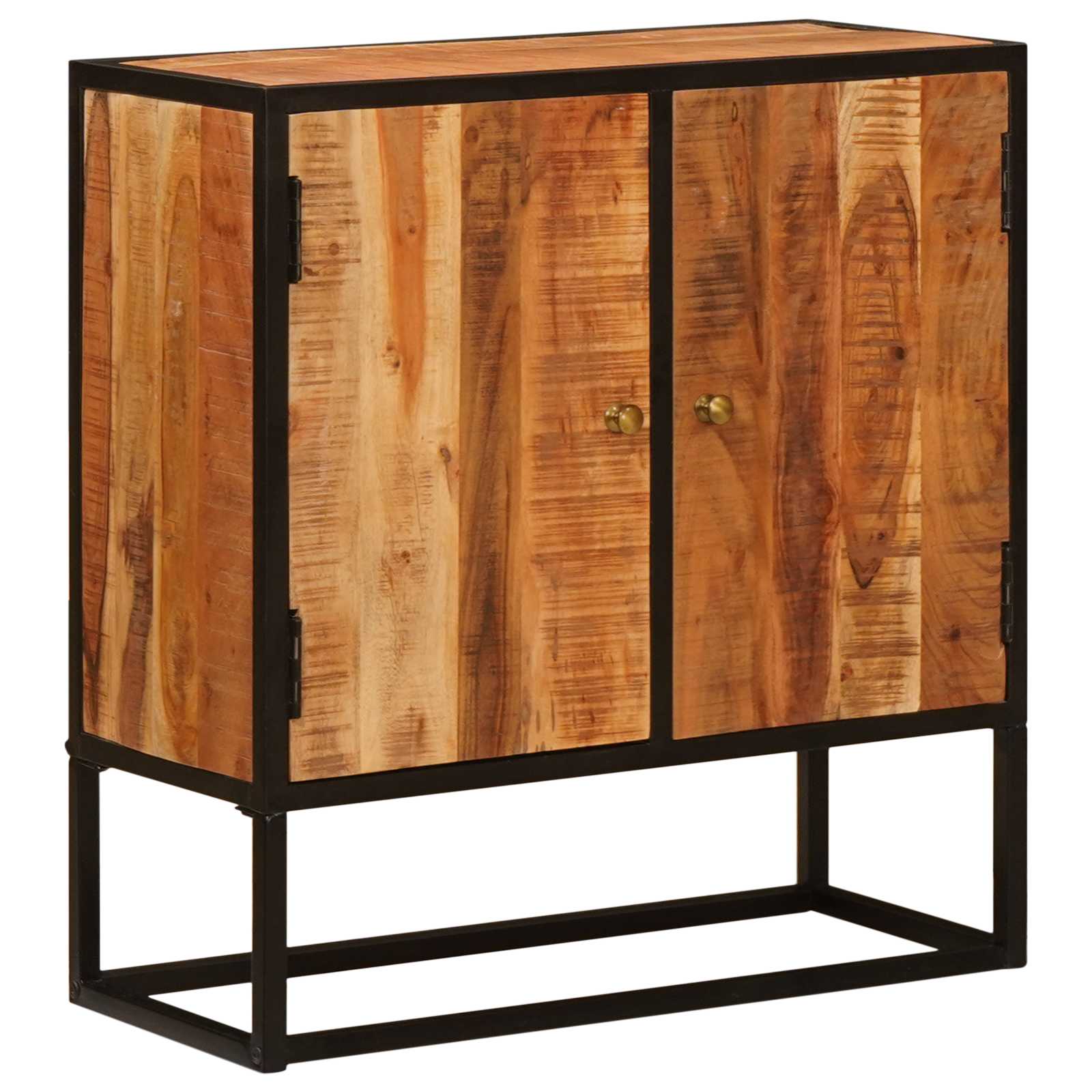 Sideboard mit Tür Beta Natur 70 x 30 x 75 cm Massives Akazienholz
