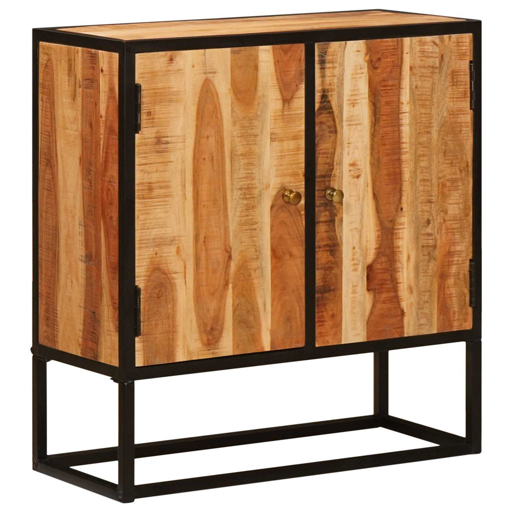 Sideboard mit Tür Beta Natur 70 x 30 x 75 cm Massives Akazienholz
