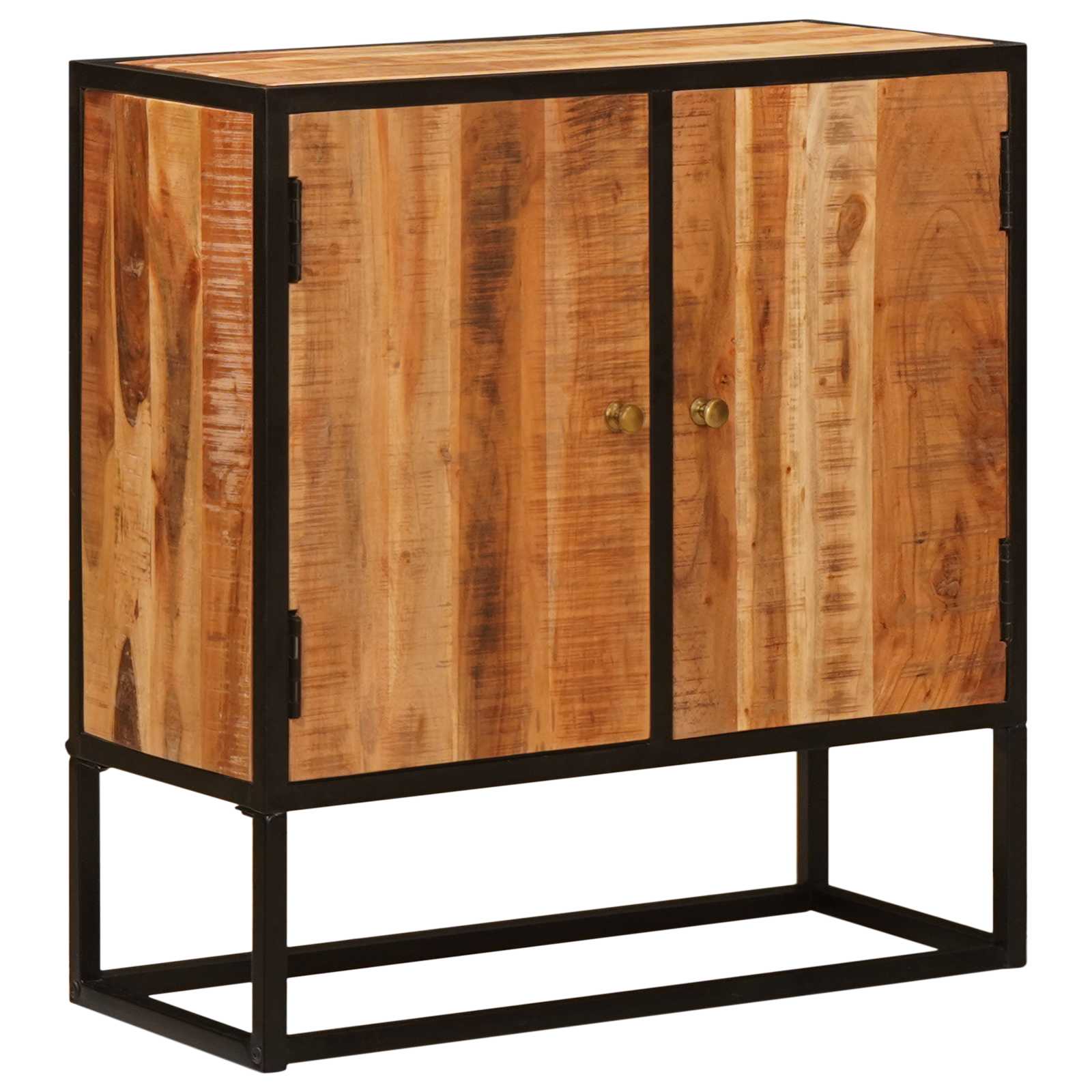 Sideboard mit Tür Beta Natur 70 x 30 x 75 cm Massives Akazienholz