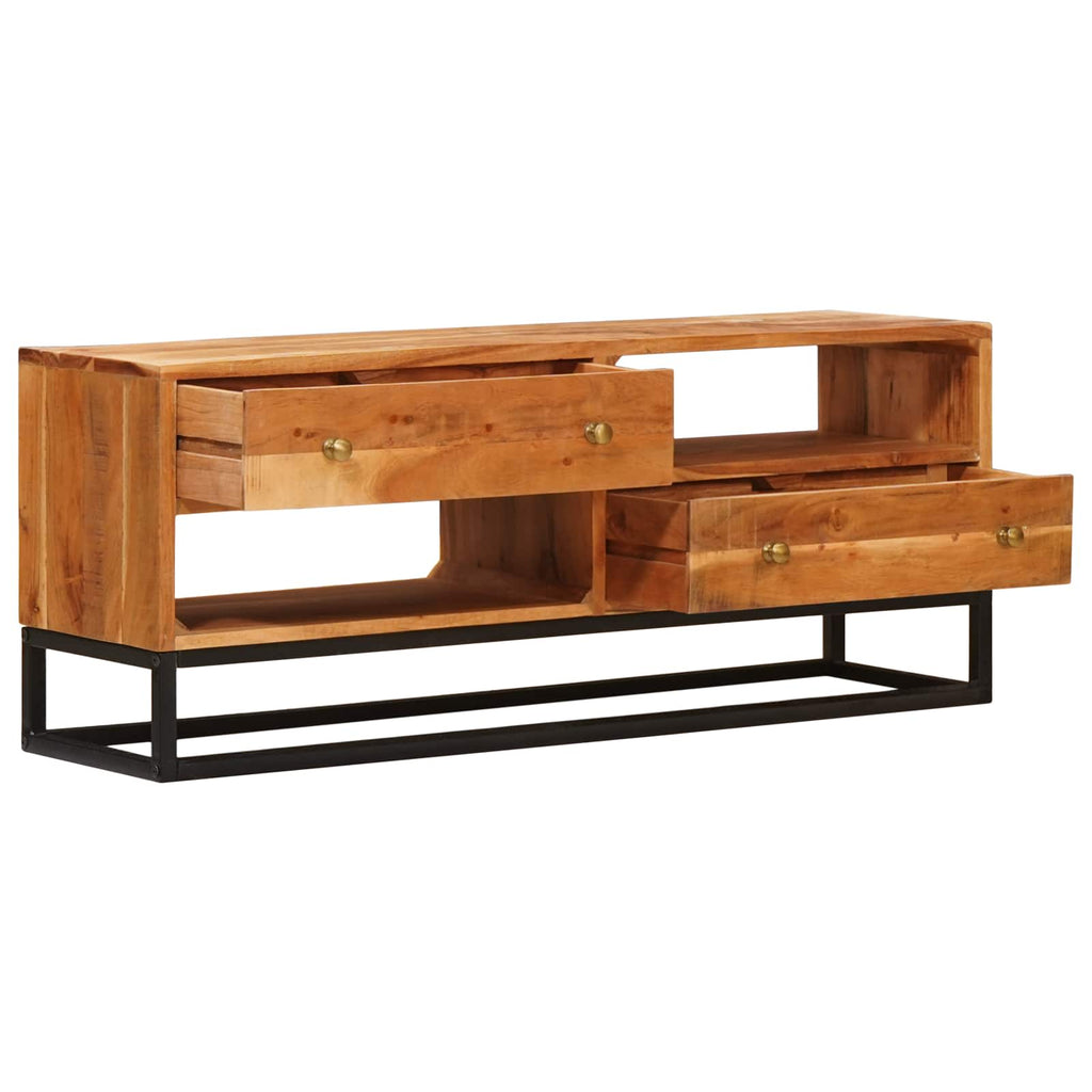 TV-Schränk Natur 110 x 30 x 44 cm Massivholz Akazie
