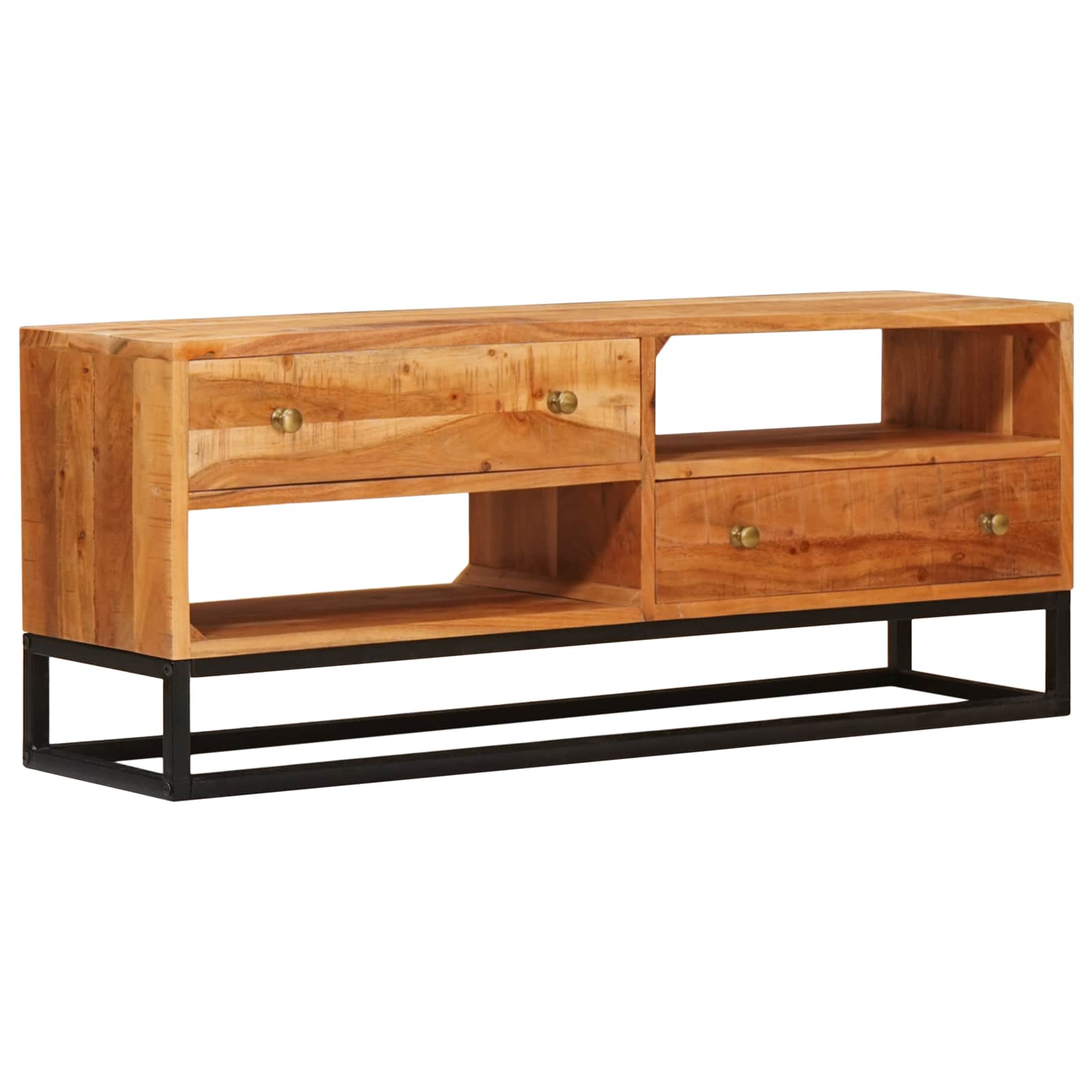 TV-Schränk Natur 110 x 30 x 44 cm Massivholz Akazie