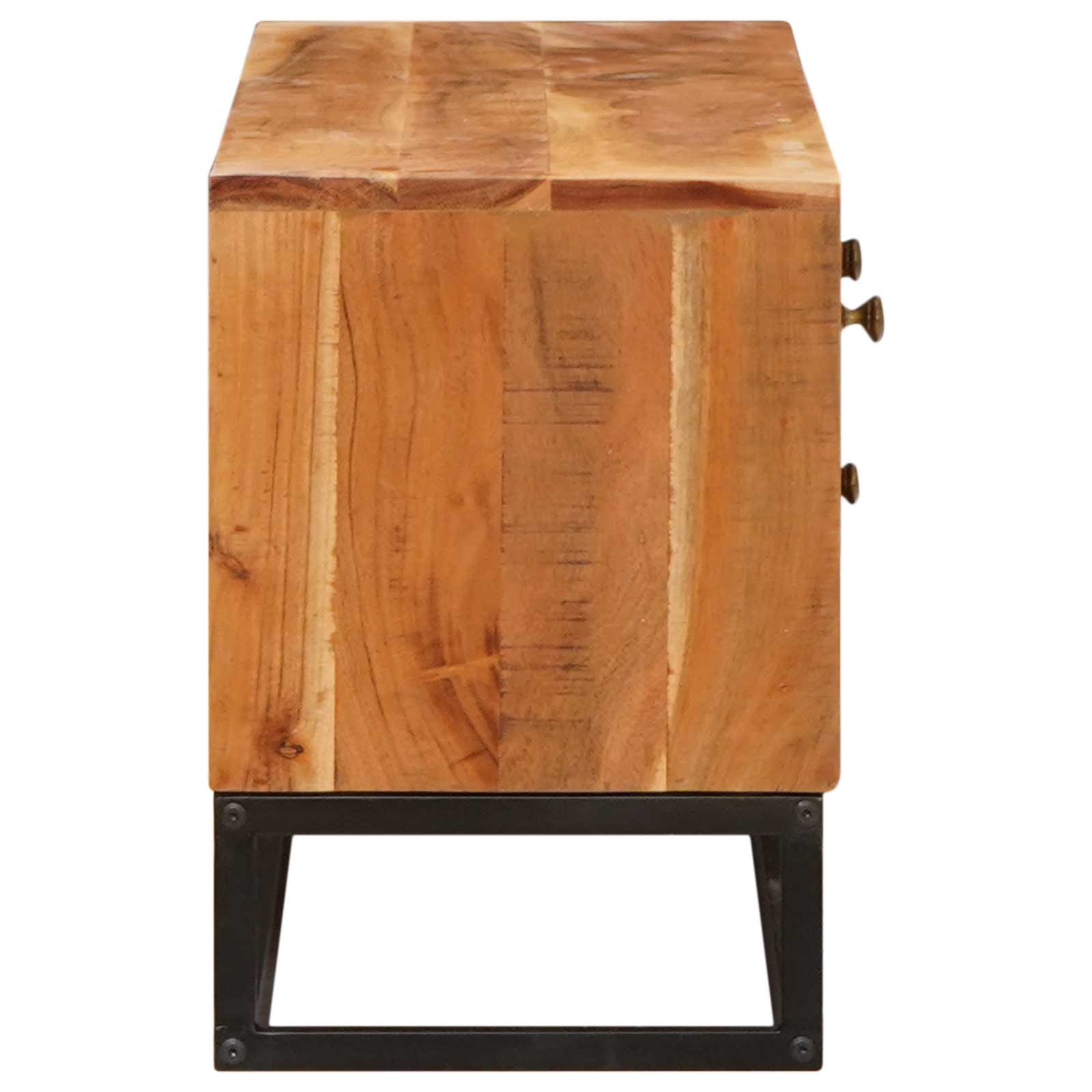 TV-Schränk Natur 110 x 30 x 44 cm Massivholz Akazie