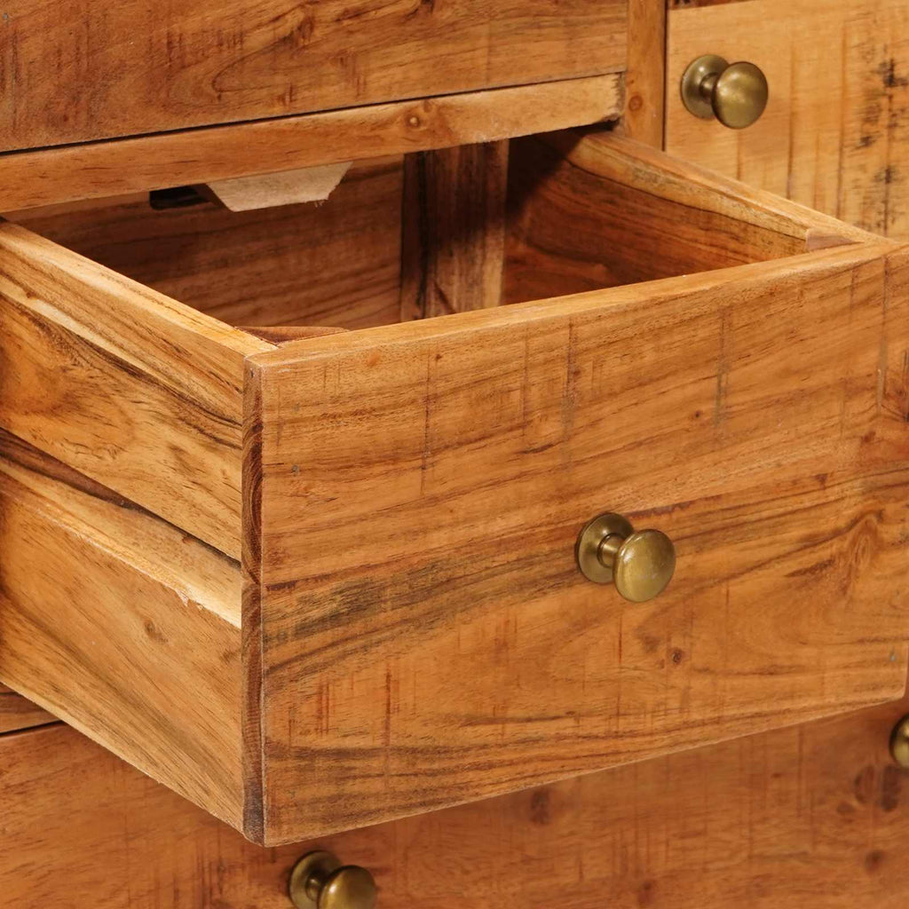 Schubladenkommode Natur 55 x 30 x 90 cm Massivholz Akazie