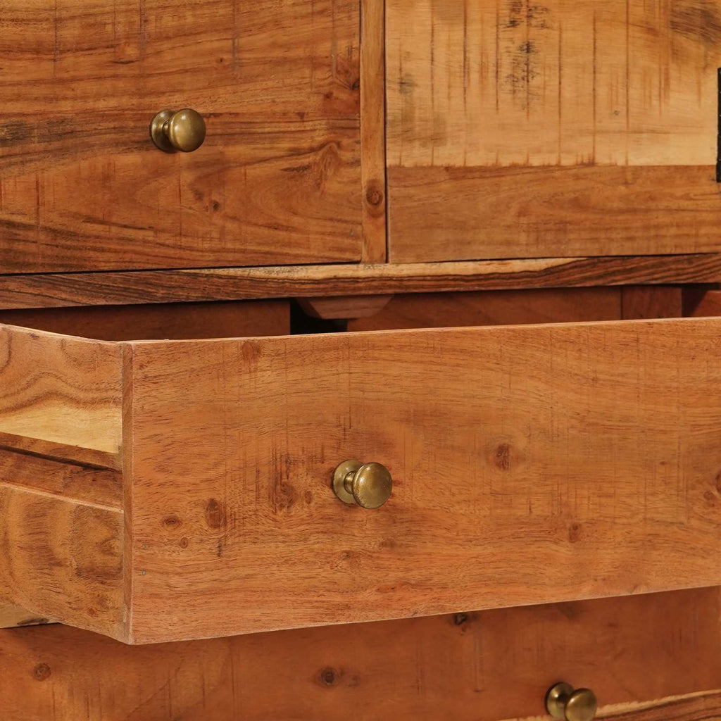 Schubladenkommode Natur 55 x 30 x 90 cm Massivholz Akazie