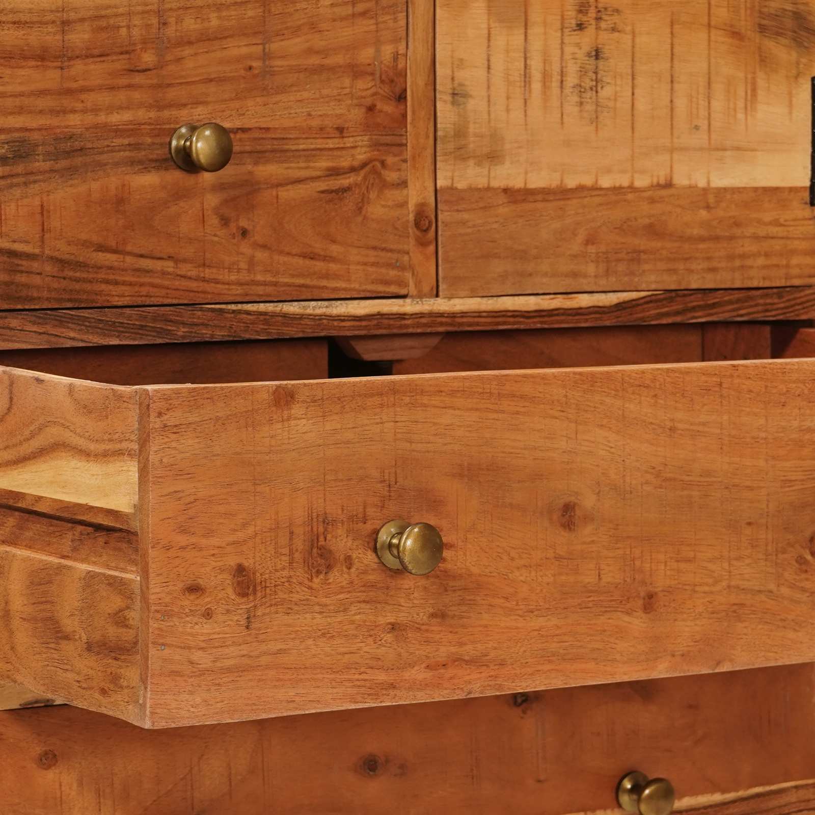 Schubladenkommode Natur 55 x 30 x 90 cm Massivholz Akazie