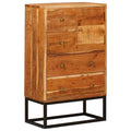 Schubladenkommode Natur 55 x 30 x 90 cm Massivholz Akazie