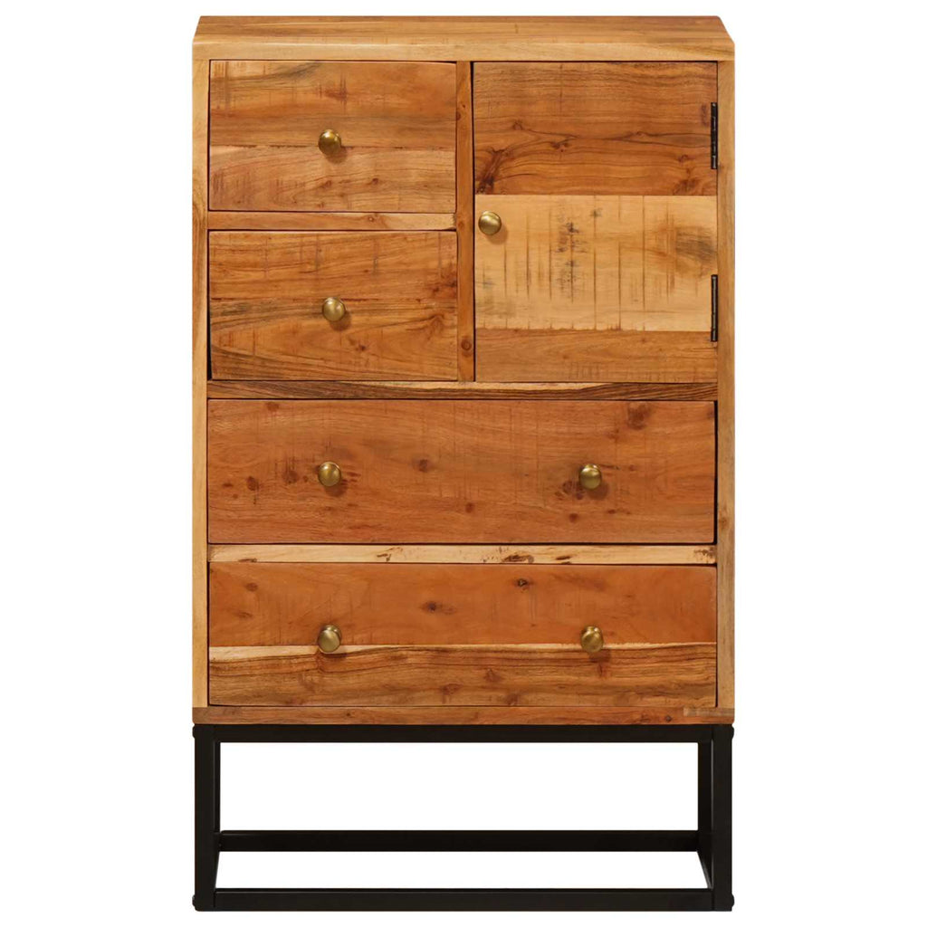 Schubladenkommode Natur 55 x 30 x 90 cm Massivholz Akazie