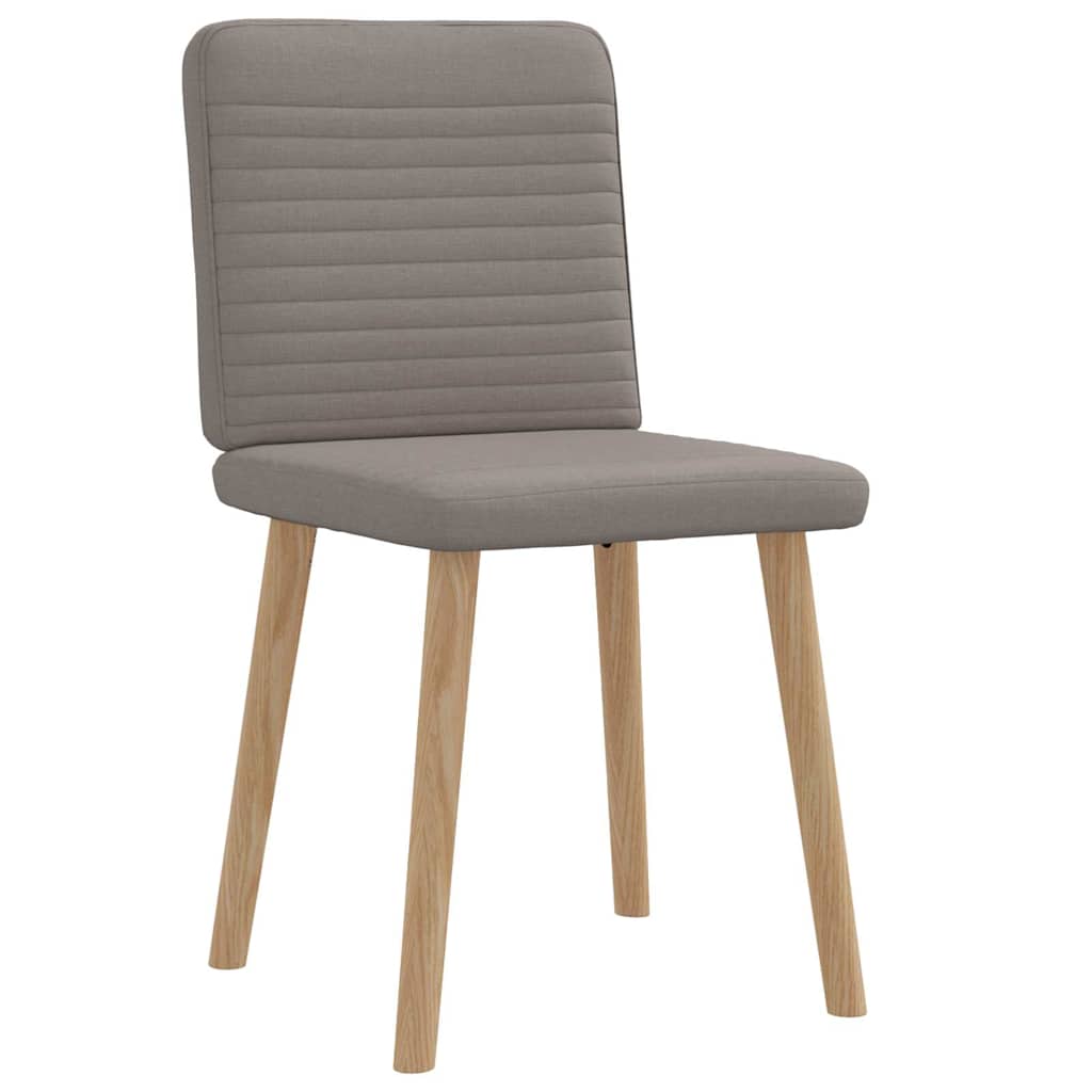 Esszimmerstühle 2 Stk. Taupe Stoff