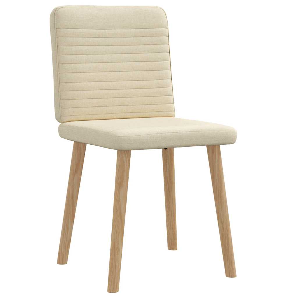 Esszimmerstühle 2 Stk. Creme Stoff