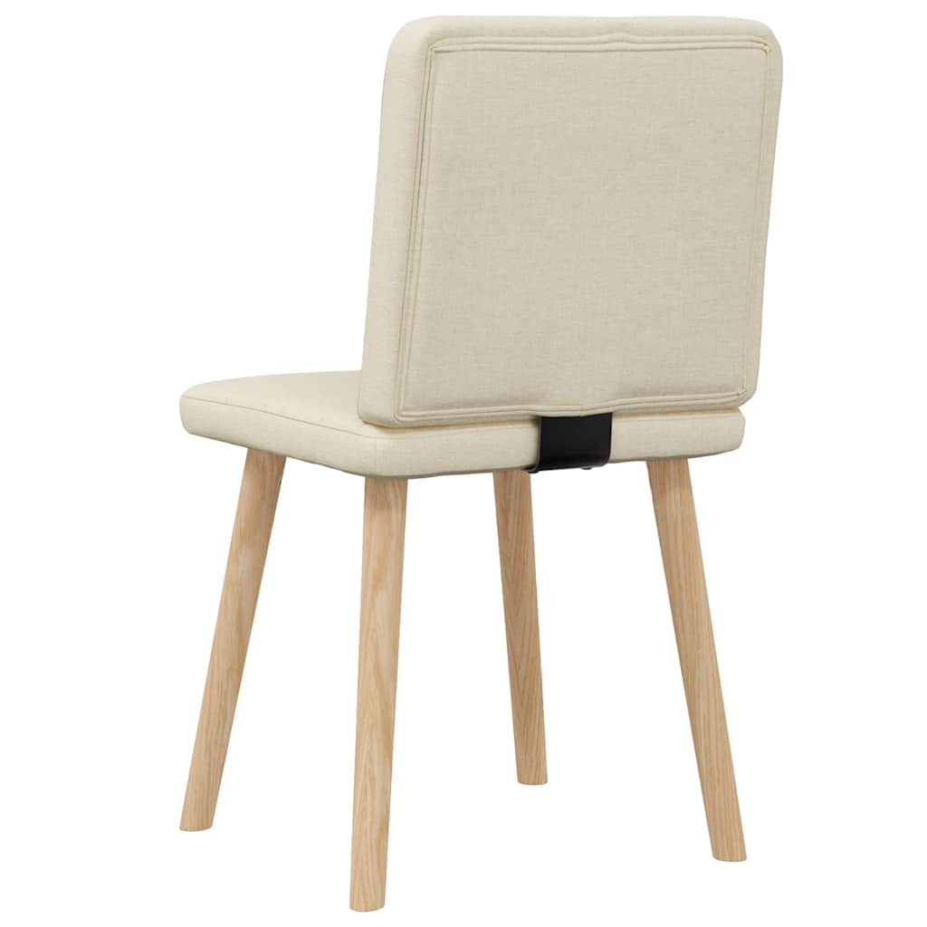 Esszimmerstühle 2 Stk. Creme Stoff