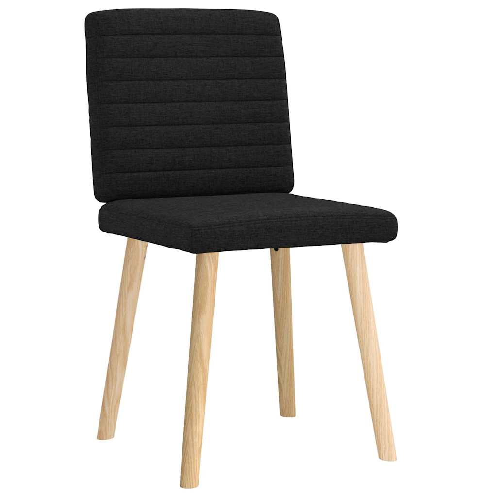 Esszimmerstühle 2 Stk. Schwarz Stoff