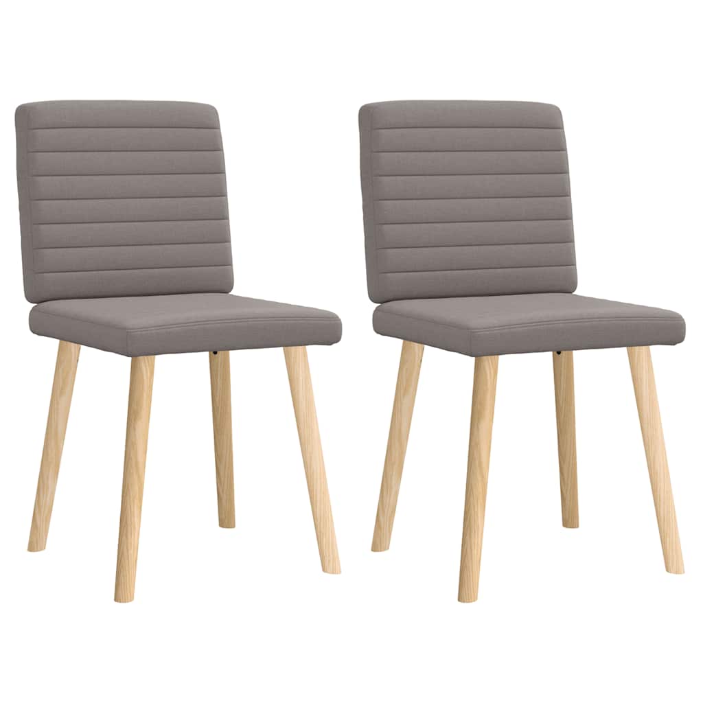 Esszimmerstühle 2 Stk. Taupe Stoff
