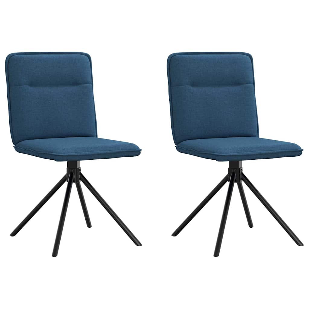 Esszimmerstühle 2 Stk. Blau Stoff
