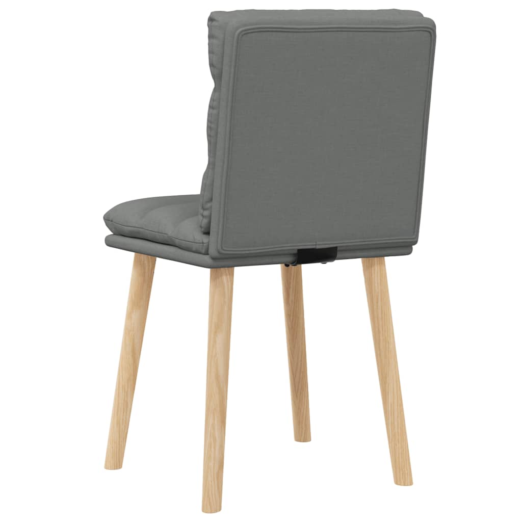 Esszimmerstühle 2 Stk. Dunkelgrau Stoff