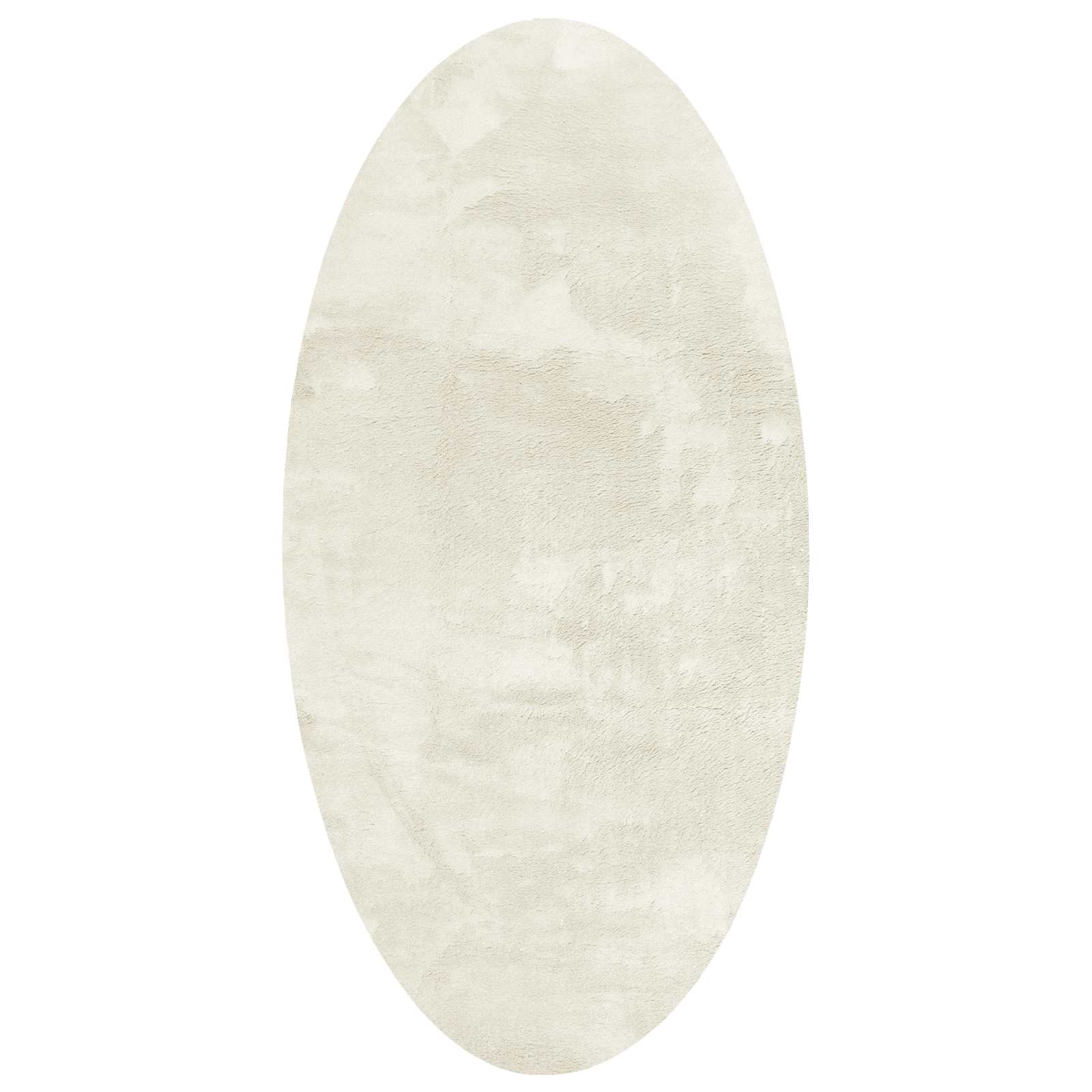 Bereichsteppiche Oval HUARTE Creme 80 x 150 cm 100 %Polyester