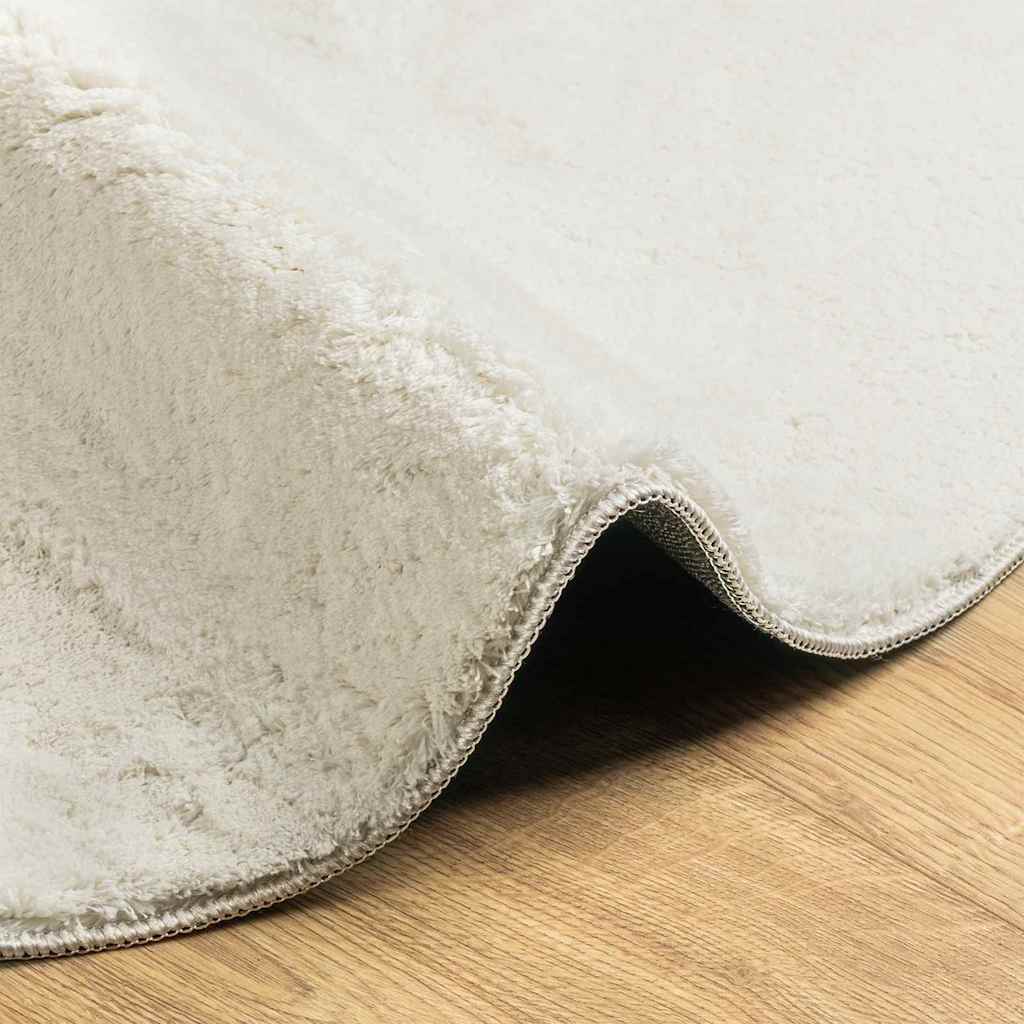 Bereichsteppiche Oval HUARTE Creme 100 x 200 cm 100 %Polyester