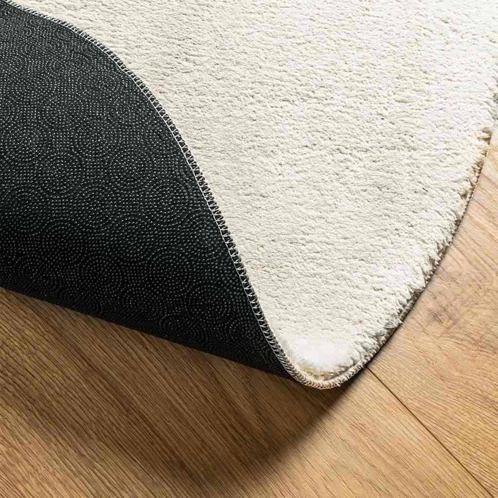 Bereichsteppiche Oval HUARTE Creme 140 x 200 cm 100 %Polyester