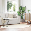Bereichsteppiche Oval HUARTE Creme 140 x 200 cm 100 %Polyester