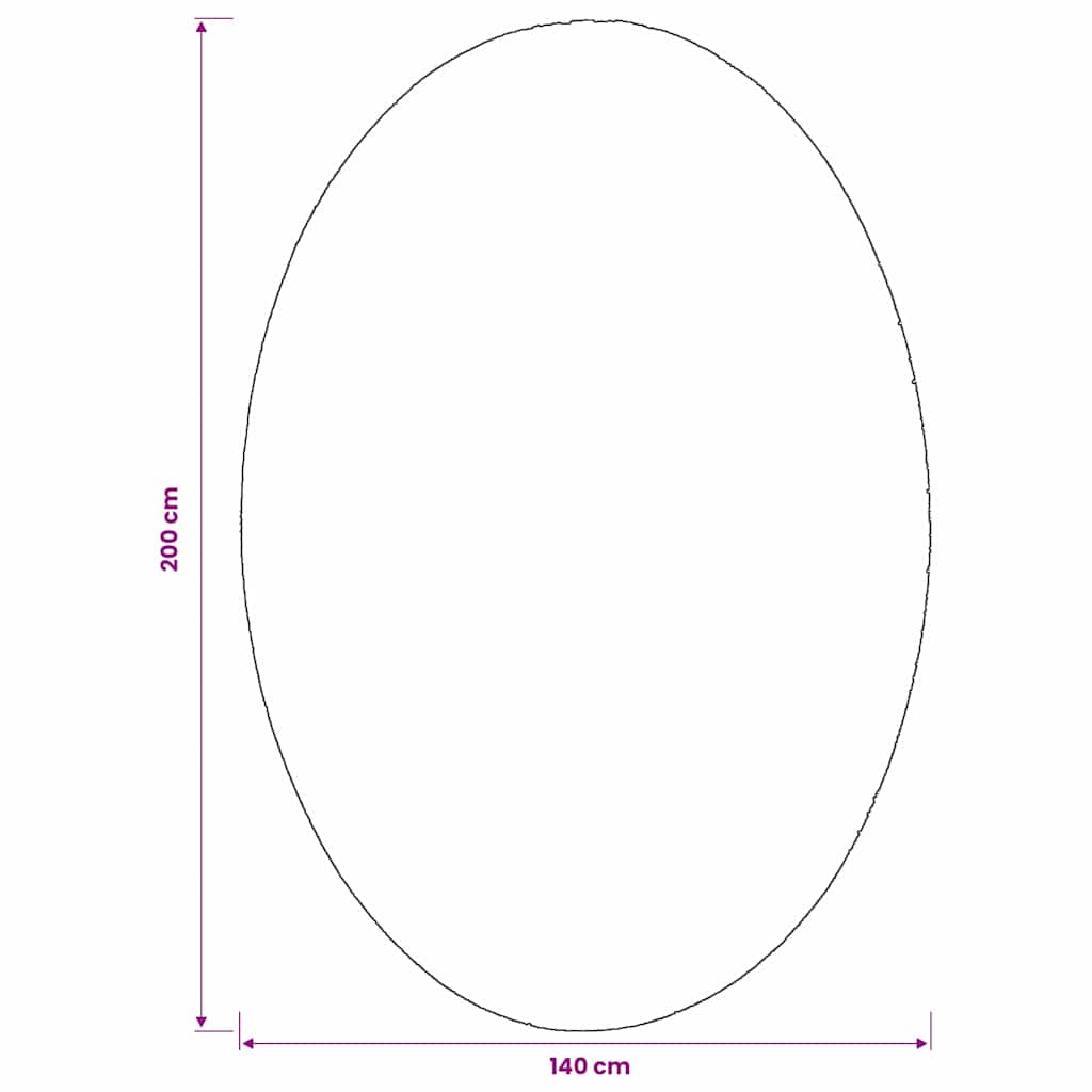 Bereichsteppiche Oval HUARTE Sand 140 x 200 cm 100 %Polyester