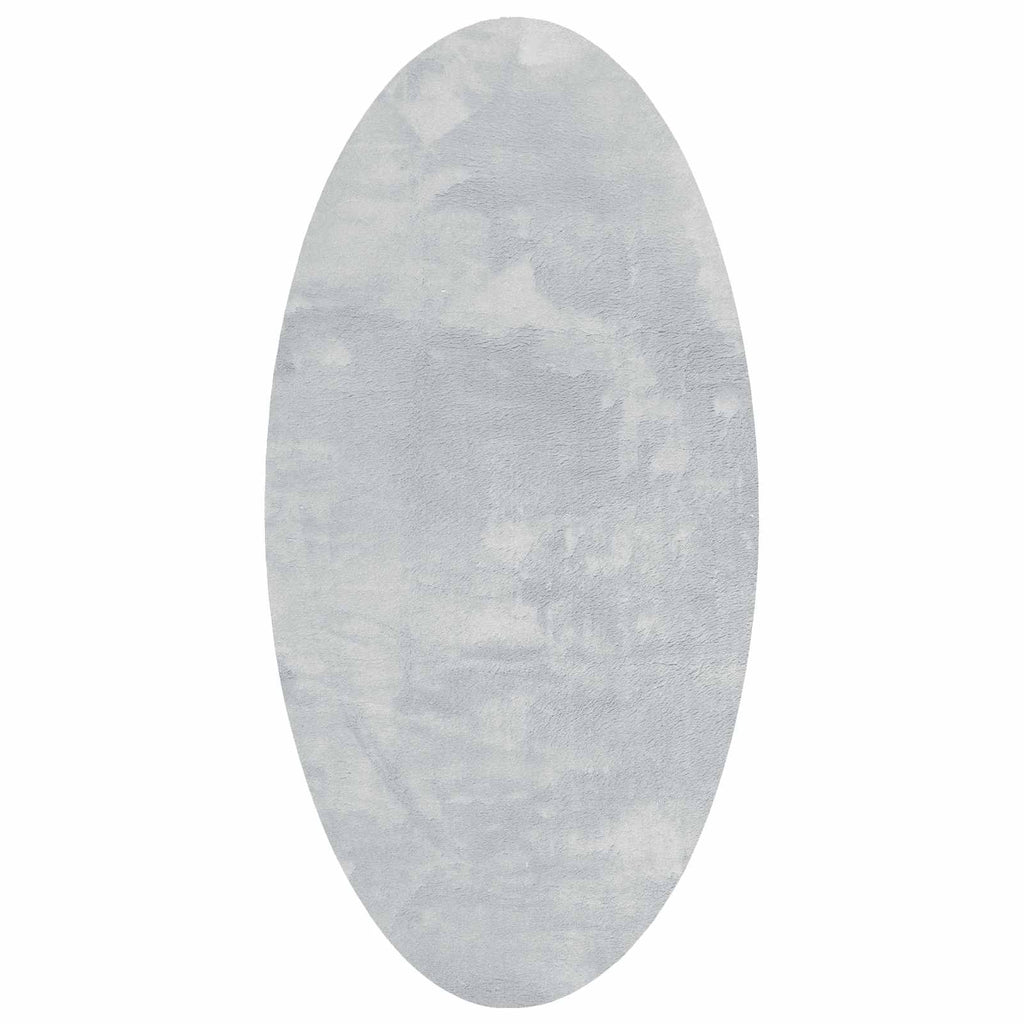 Bereichsteppiche Oval HUARTE Grau 80 x 150 cm 100 %Polyester