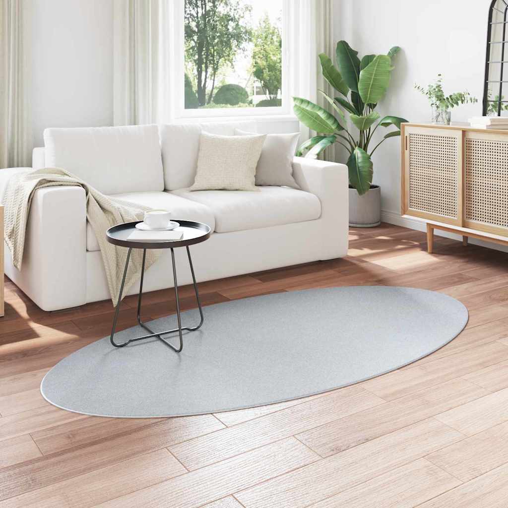 Bereichsteppiche Oval HUARTE Grau 100 x 200 cm 100 %Polyester