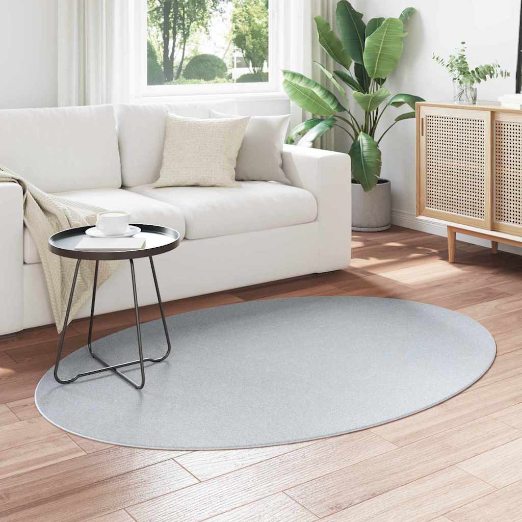 Bereichsteppiche Oval HUARTE Grau 120 x 170 cm 100 %Polyester