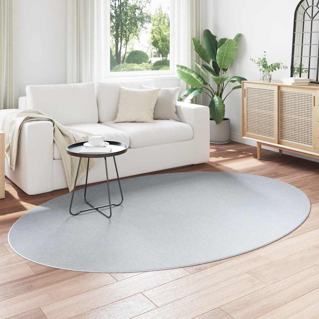 Bereichsteppiche Oval HUARTE Grau 160 x 230 cm 100 %Polyester
