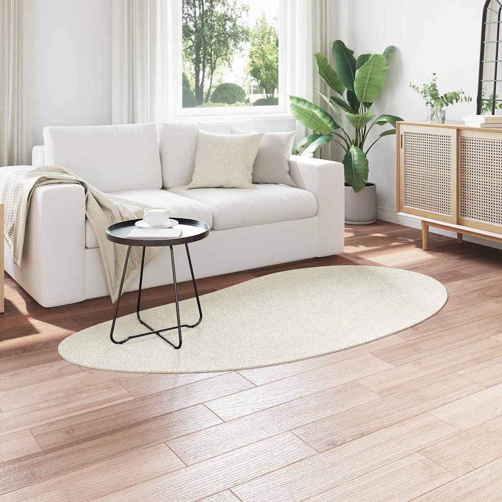 Bereichsteppiche HUARTE Creme 100 x 200 cm Polyester