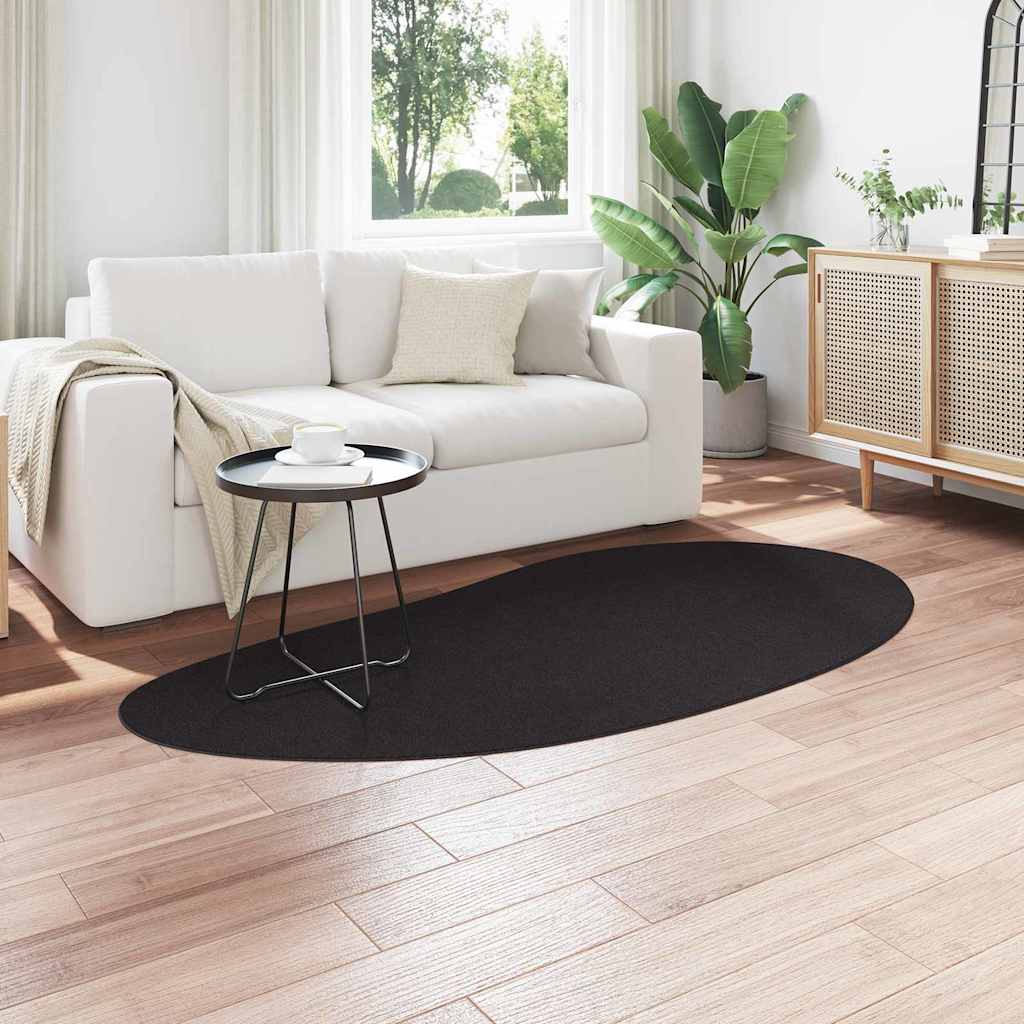 Bereichsteppiche HUARTE Schwarz 100 x 200 cm Polyester