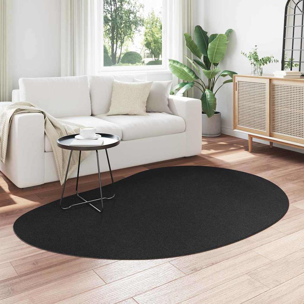 Bereichsteppiche HUARTE Schwarz 140 x 200 cm Polyester