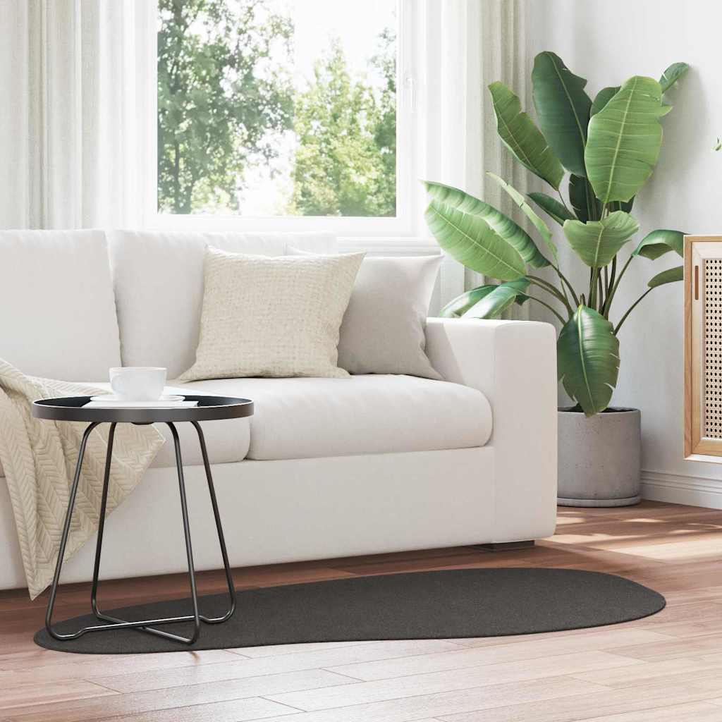 Bereichsteppiche HUARTE Anthrazit 80 x 150 cm Polyester