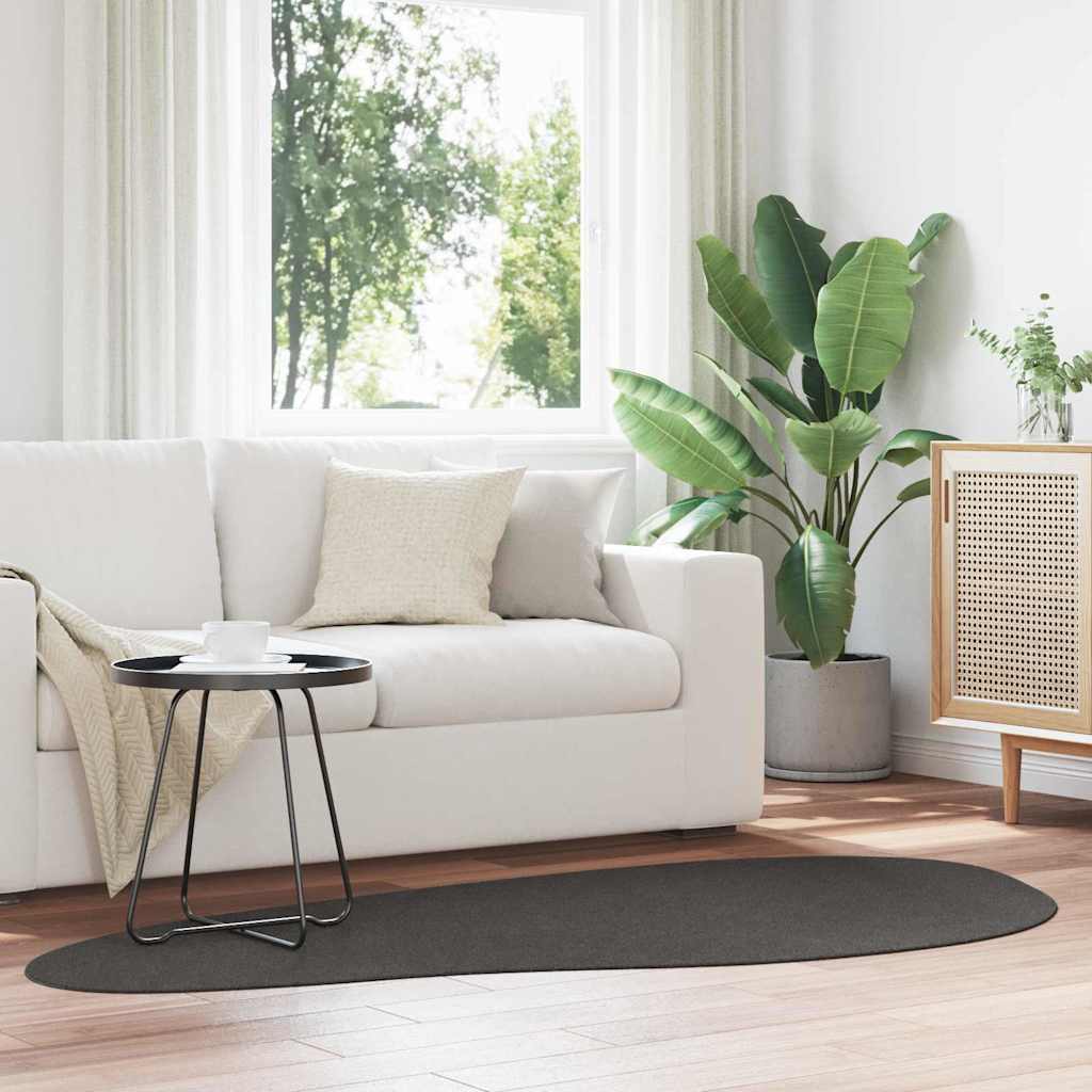 Bereichsteppiche HUARTE Anthrazit 100 x 200 cm Polyester