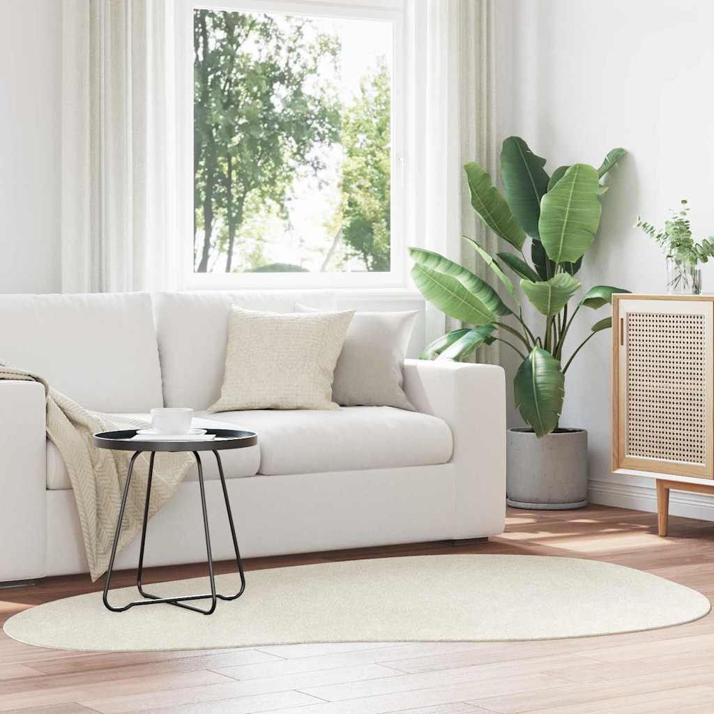 Bereichsteppiche HUARTE Creme 140 x 200 cm Polyester