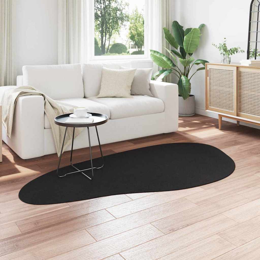 Bereichsteppiche HUARTE Schwarz 100 x 200 cm Polyester