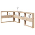 Kopfteil mit Bücherregal L-Form 80 cm Massivholz Kiefer