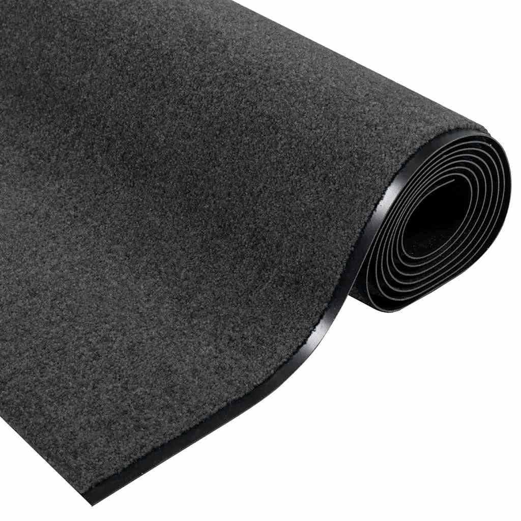 Fußmatte Anthrazit und Schwarz 120 x 400 cm 100% Polyamid
