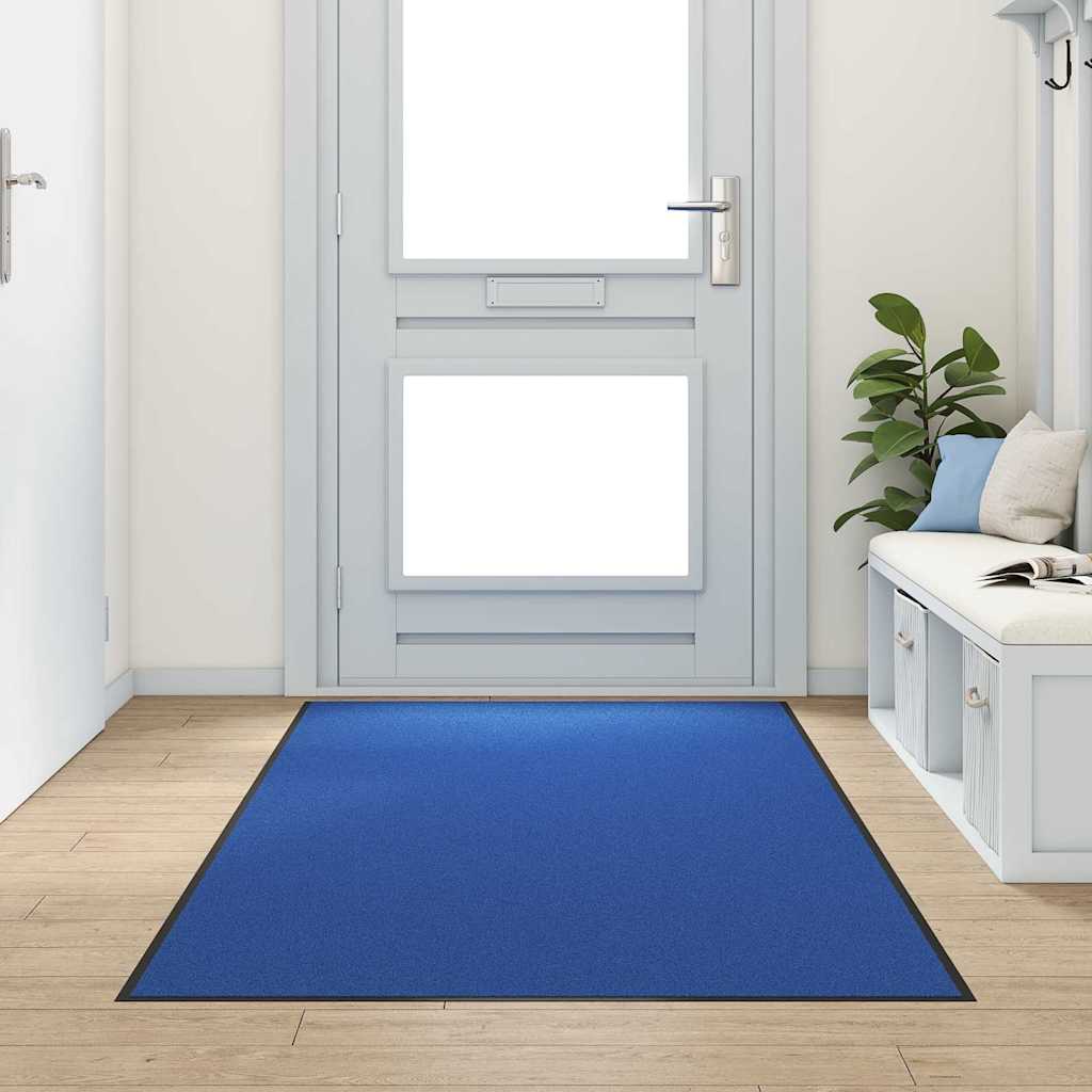 Fußmatte Blau und Schwarz 120 x 300 cm 100% Polyamid