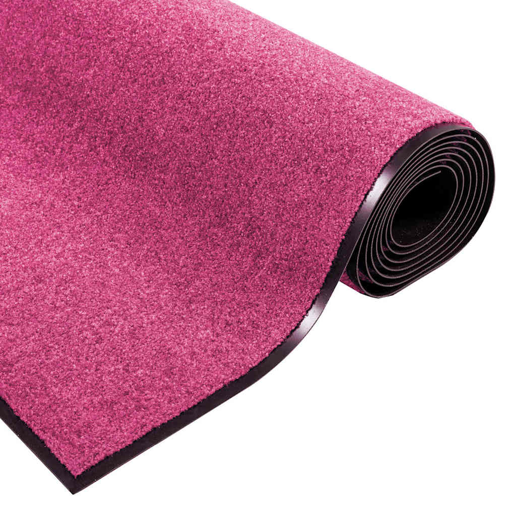 Fußmatte Rosa und Schwarz 120 x 300 cm 100% Polyamid