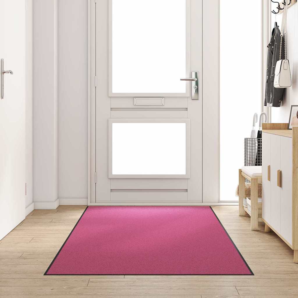 Fußmatte Rosa und Schwarz 120 x 300 cm 100% Polyamid