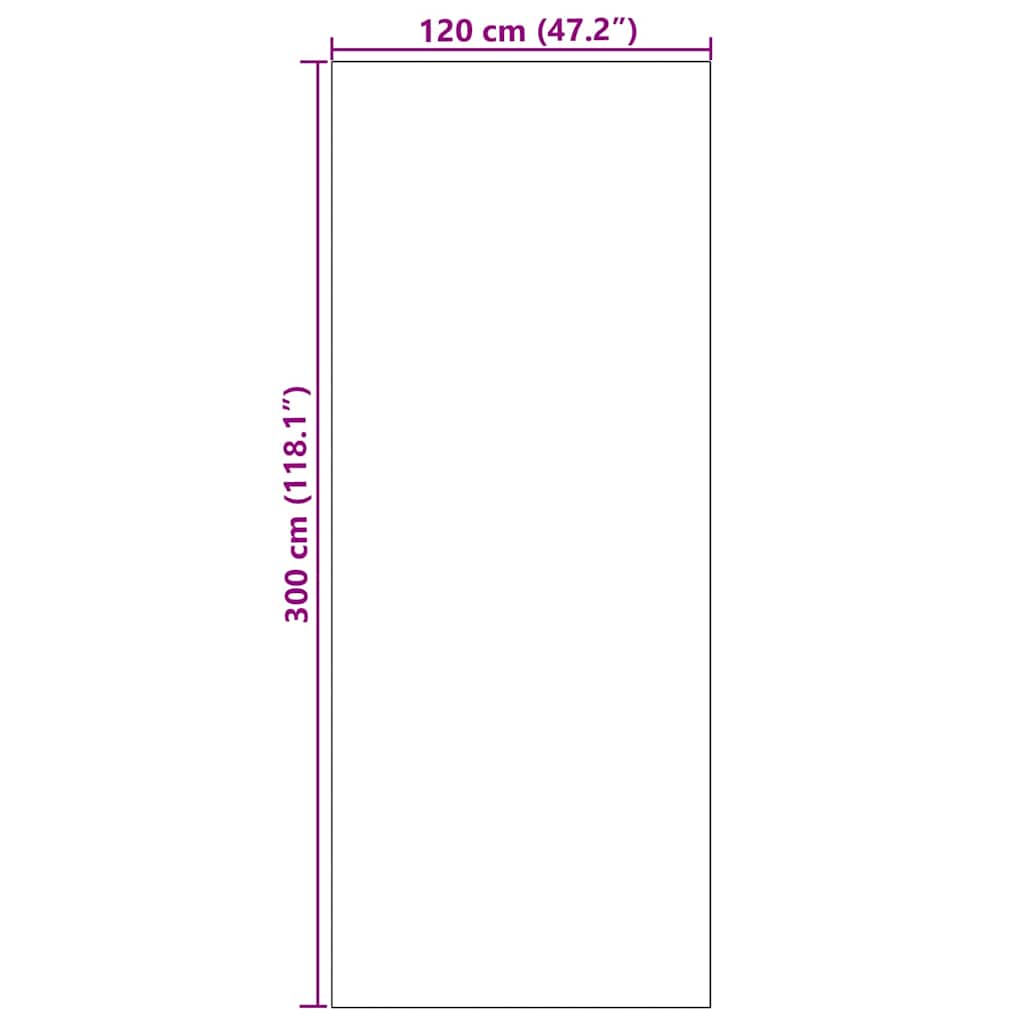 Fußmatte Rosa und Schwarz 120 x 300 cm 100% Polyamid