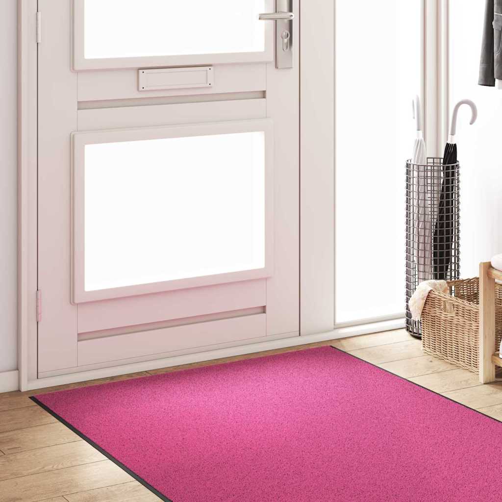 Fußmatte Rosa und Schwarz 120 x 350 cm 100% Polyamid