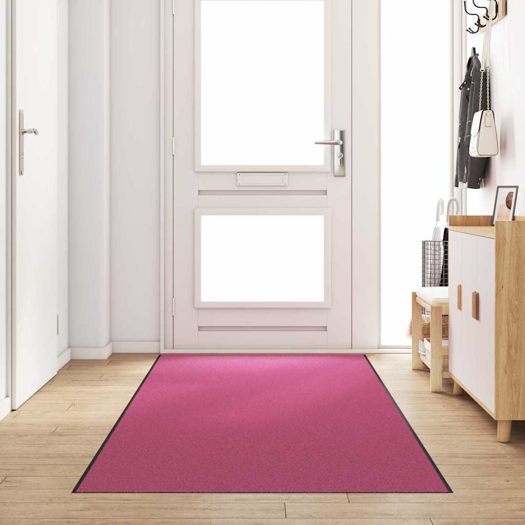 Fußmatte Rosa und Schwarz 120 x 350 cm 100% Polyamid