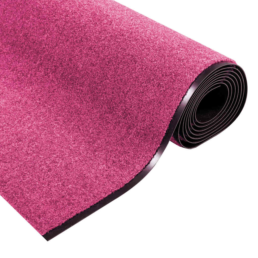 Fußmatte Rosa und Schwarz 120 x 400 cm Polyamid und PVC