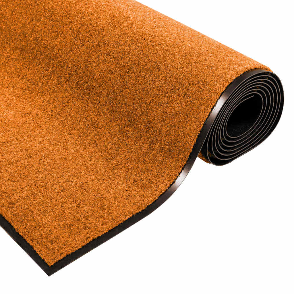 Fußmatte Orange und Schwarz 120 x 300 cm 100% Polyamid