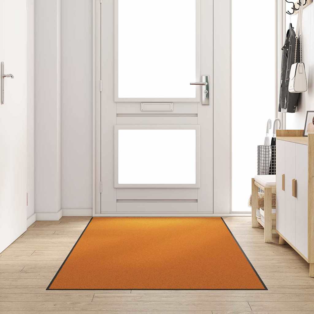 Fußmatte Orange und Schwarz 120 x 300 cm 100% Polyamid