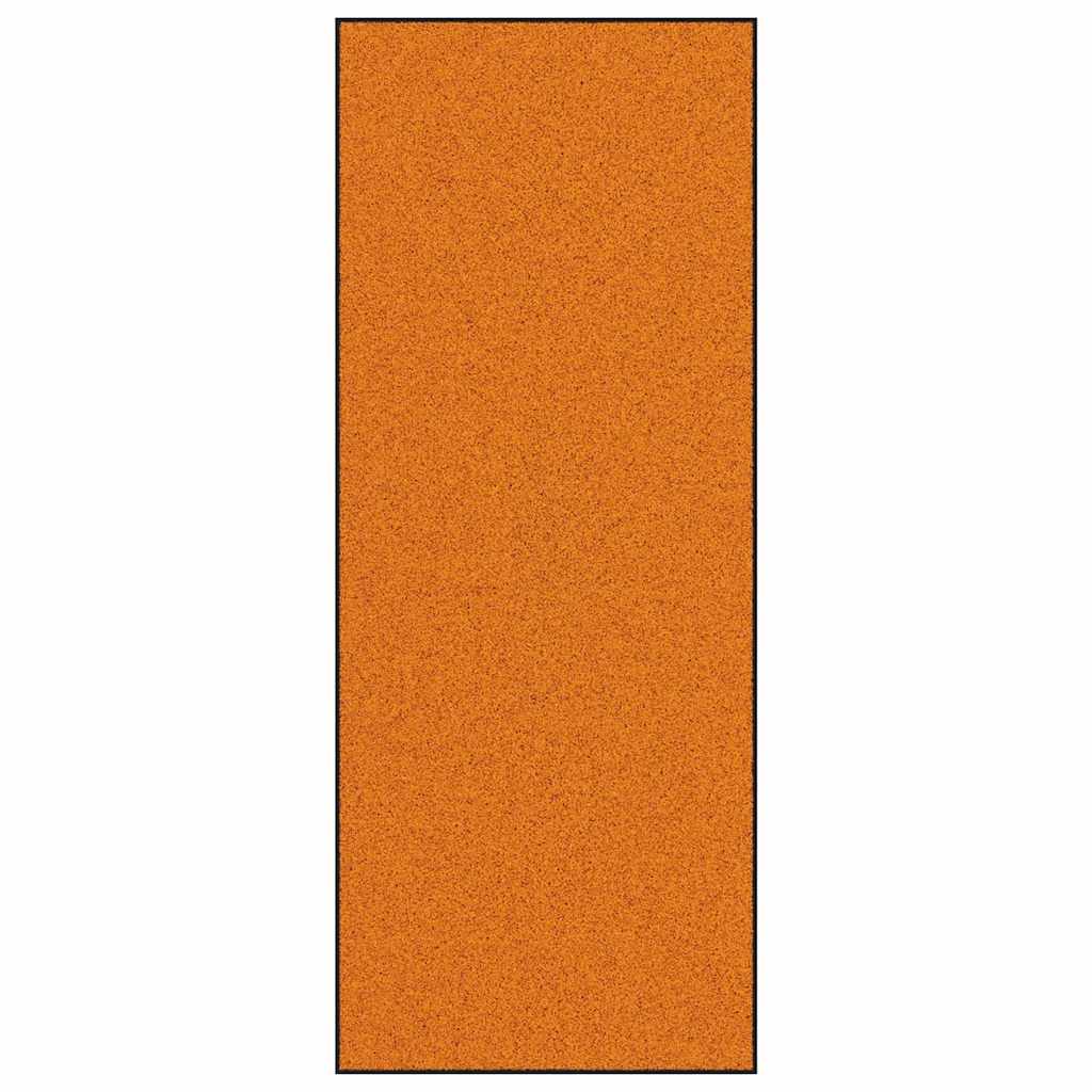Fußmatte Orange und Schwarz 120 x 300 cm 100% Polyamid