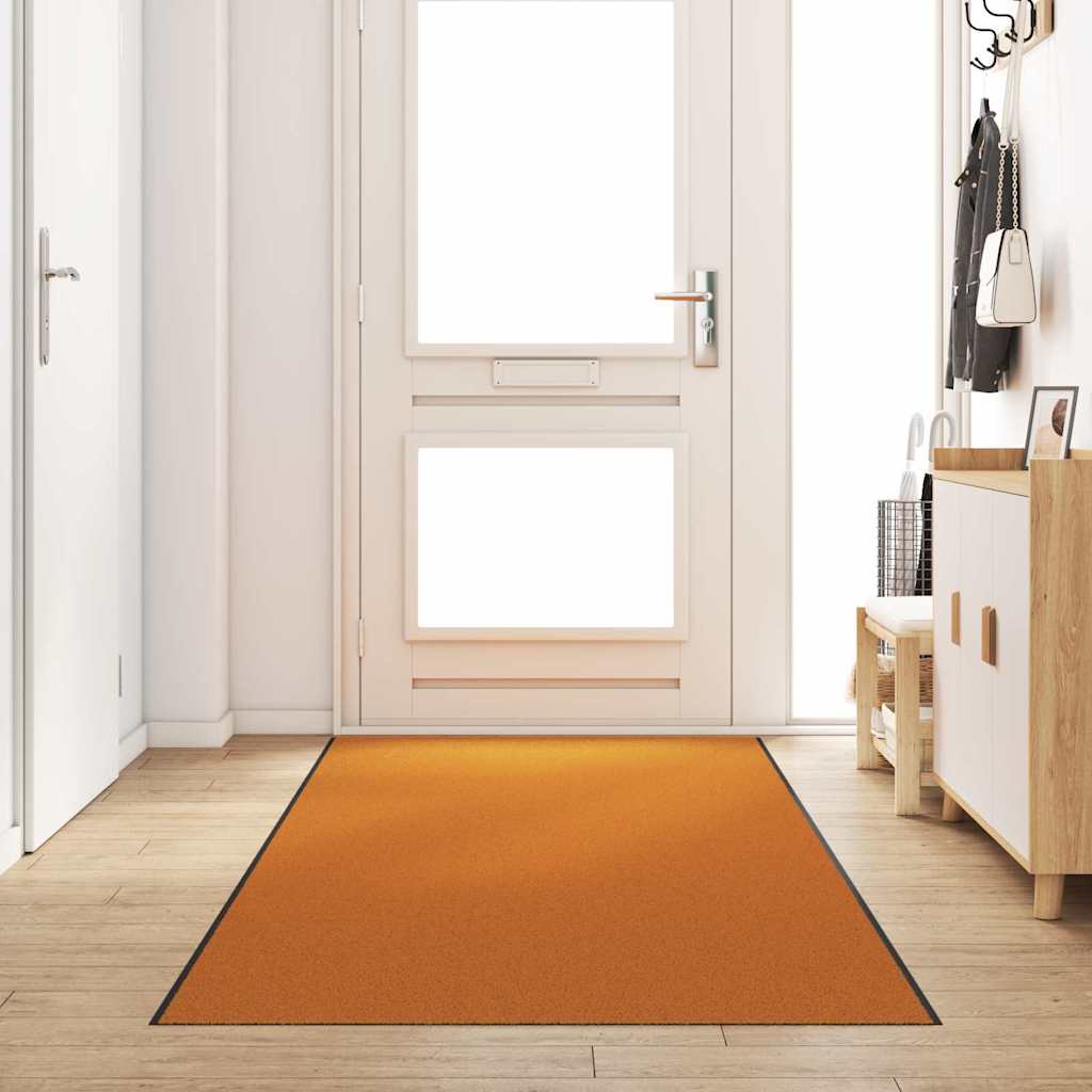 Fußmatte Orange und Schwarz 120 x 350 cm Polyamid und PVC